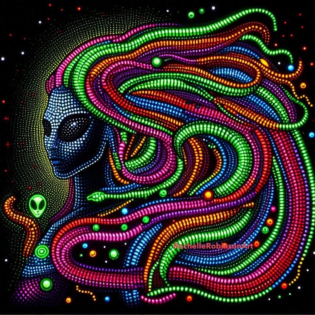 Lite Brite Alien Woman