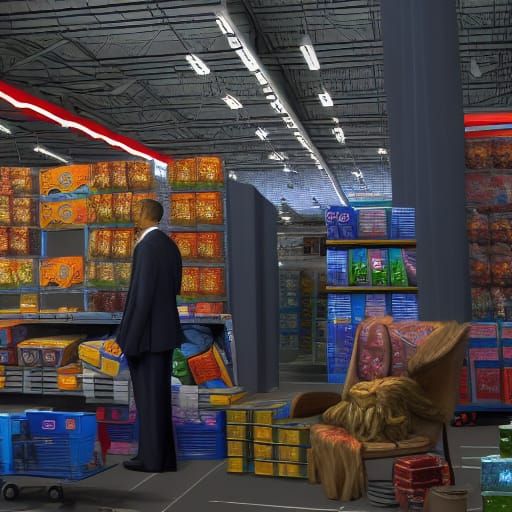 Obama Browsing Walmart
