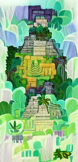 Mayan temple in the jungle