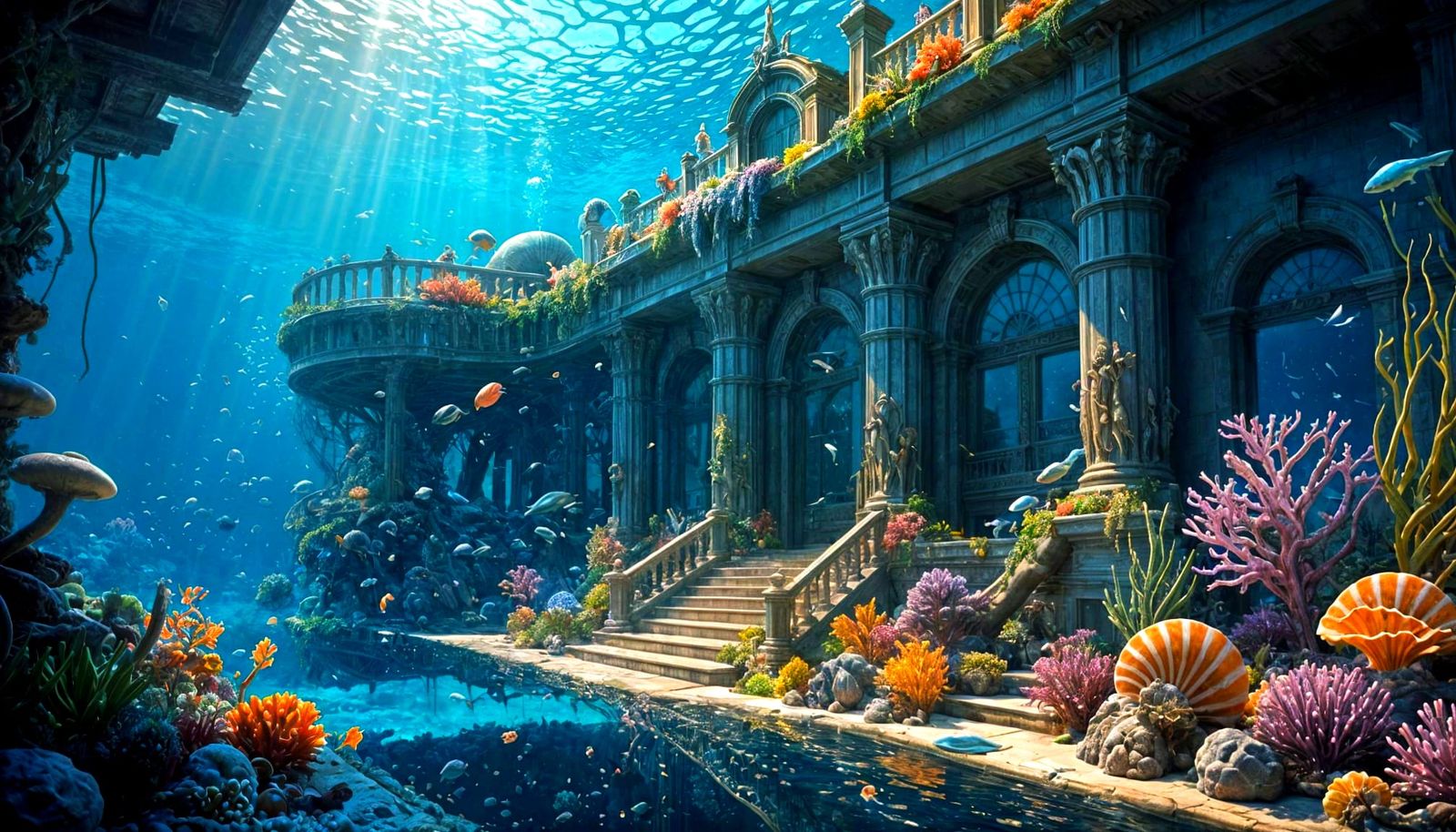 Atlantis Reimagined: The Coral-Crowned Palace  by @Tala ASh