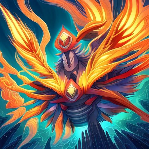 Giant fire moth boss