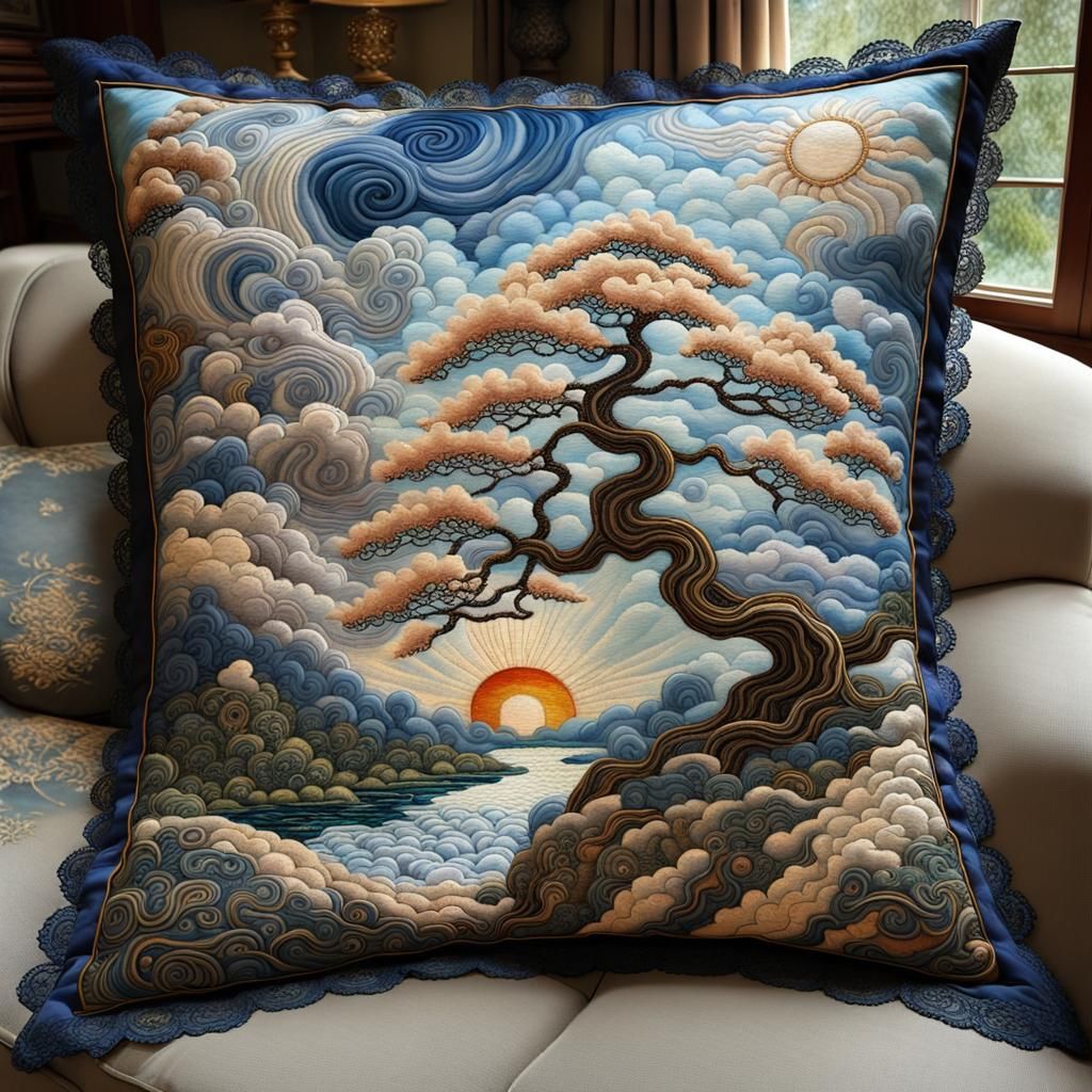 Embroidered Pillow  by @kaminari