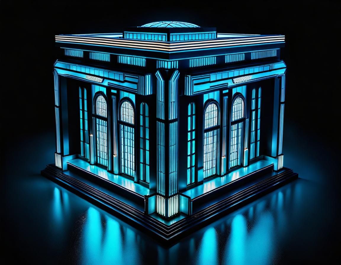 🌃🌆🏚️🏠🏟️🏦🏫 Art-deco-inspired buildings