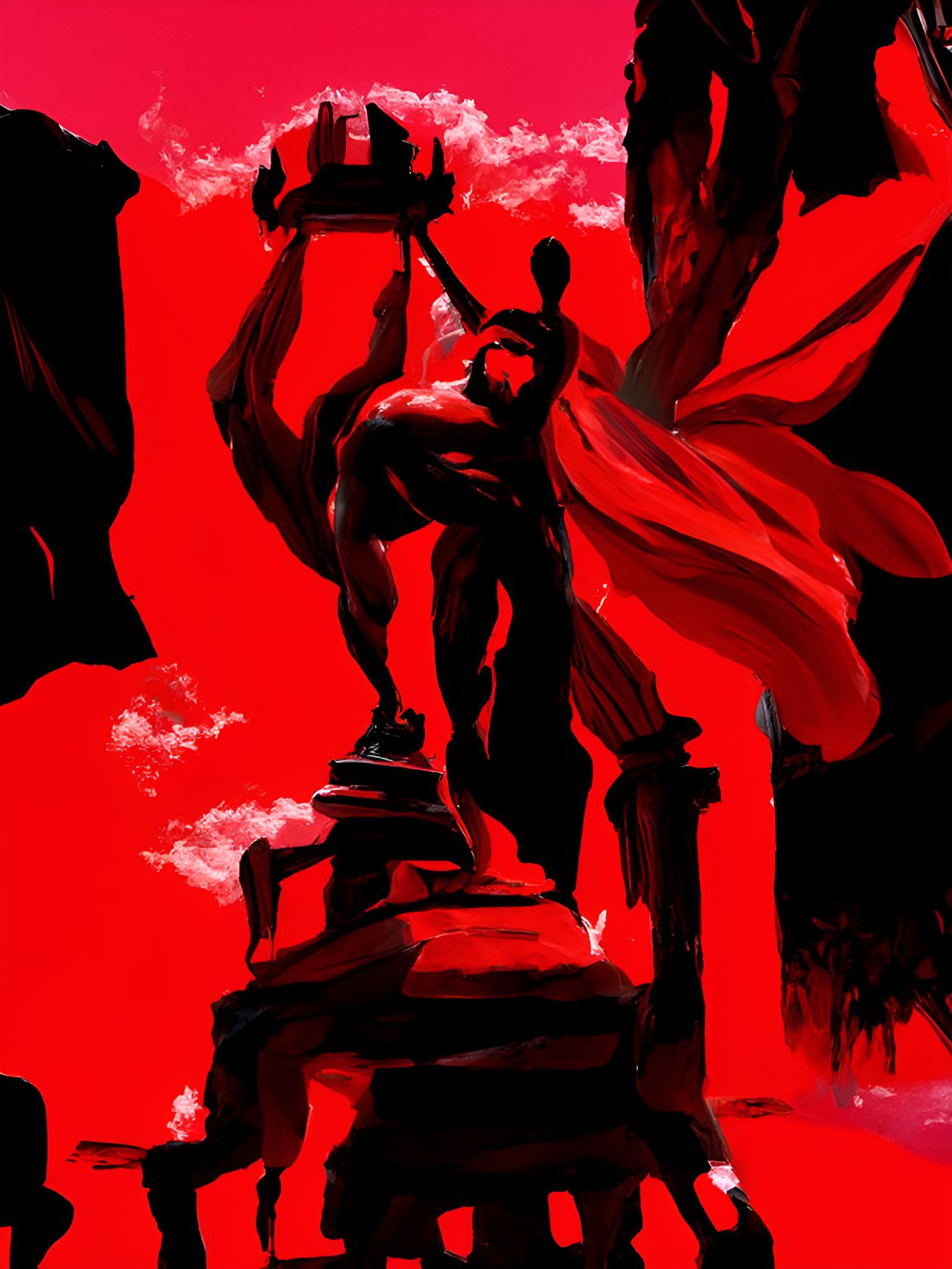 statue of the Greek god in the local park, trending on Artst...