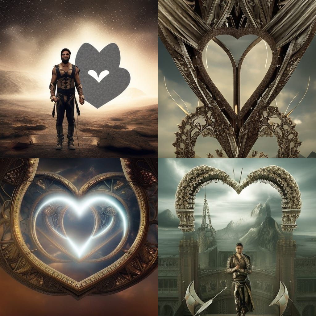 Arrow shaped heart