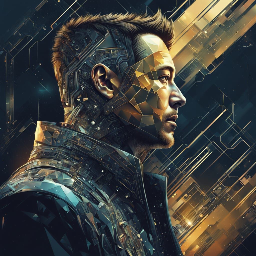 Cyberpunk Portrait of a Futuristic Visionary