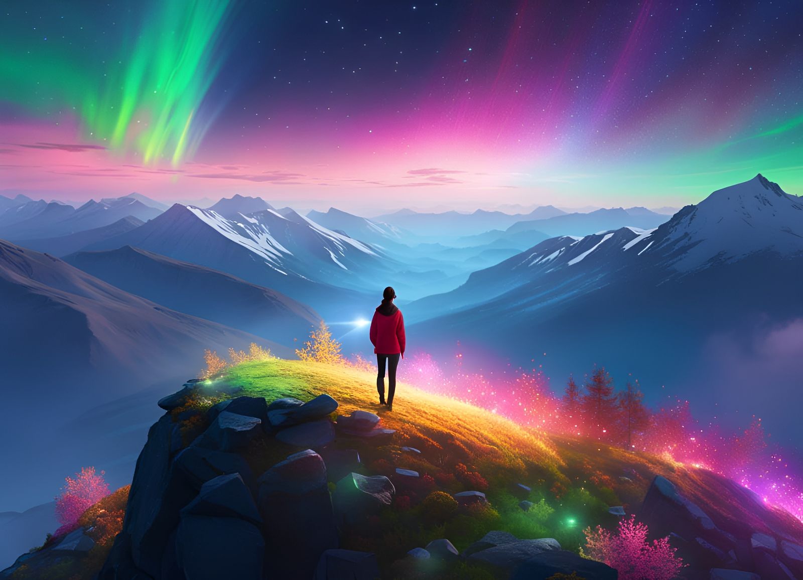 glittering sky