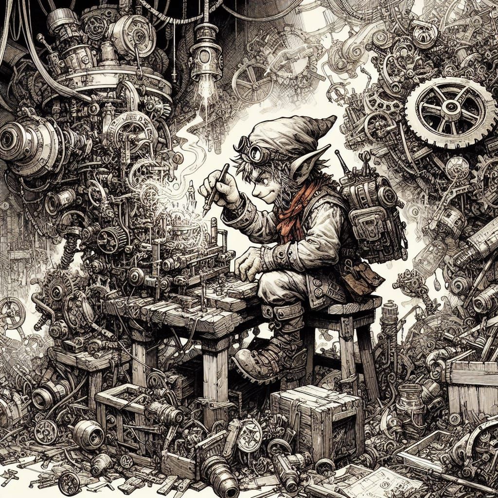 Always tinkering always at work  by @Billcat