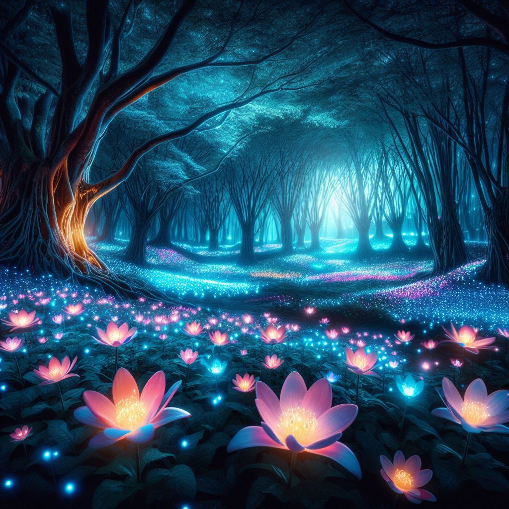 Bioluminescent flowers