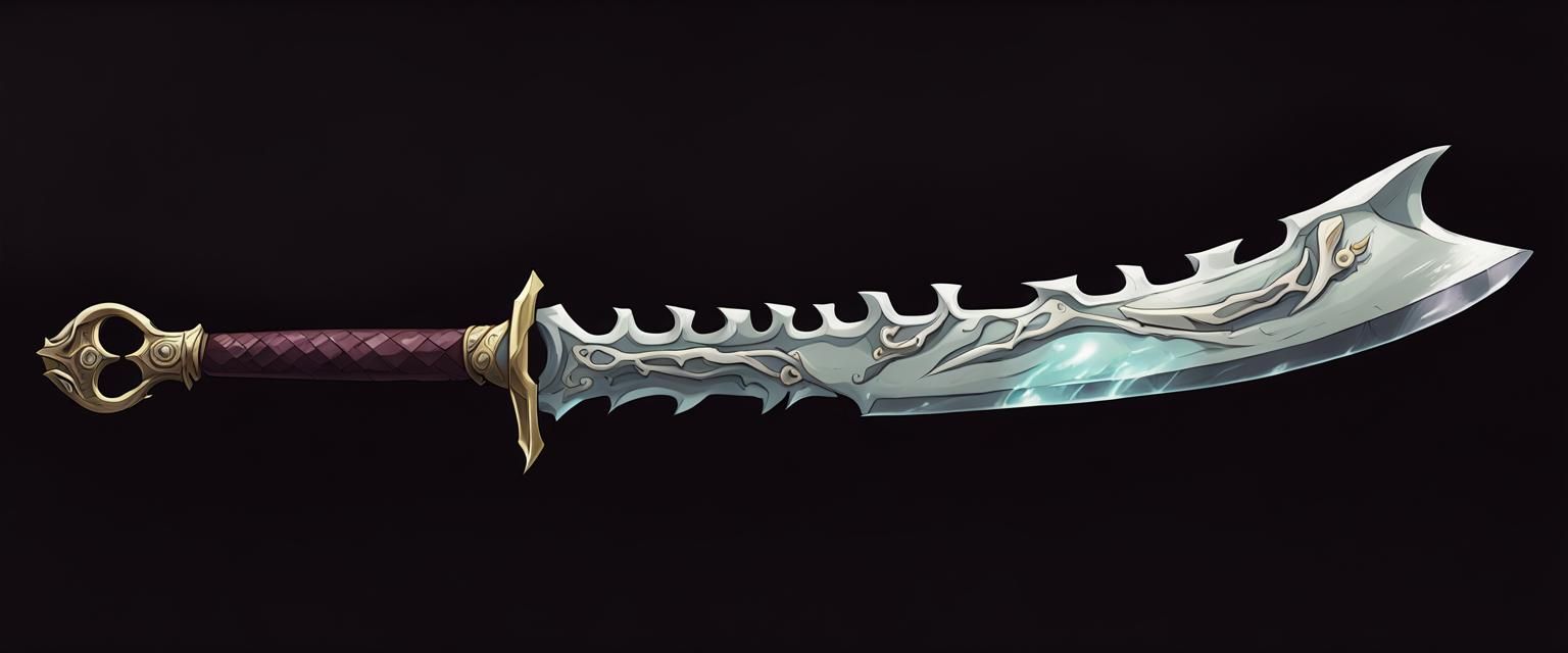 Bone sword (weapon) by artist "anime", Anime Key Visual, Jap...