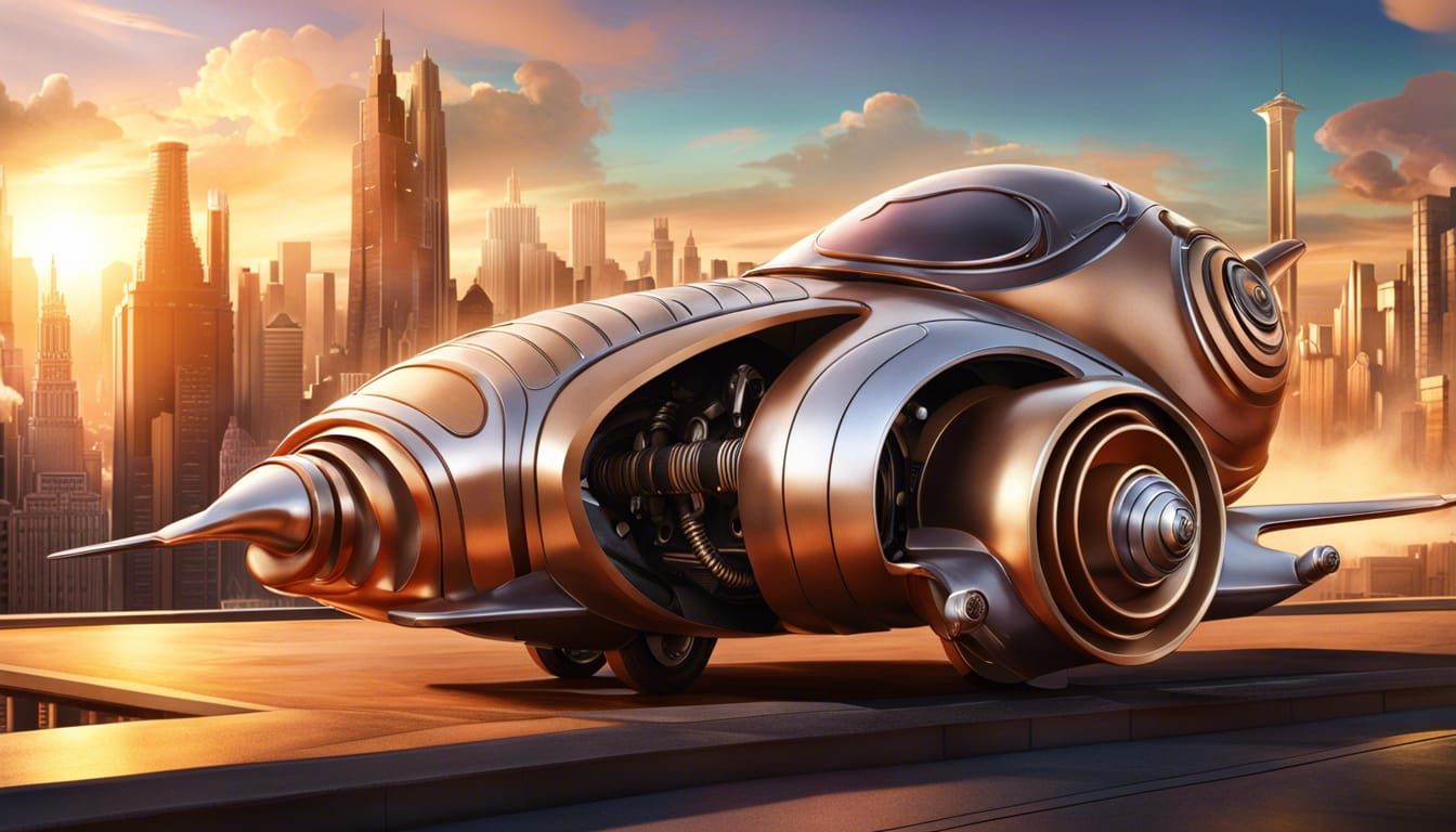 Snail shape jet power car.  by @proofman