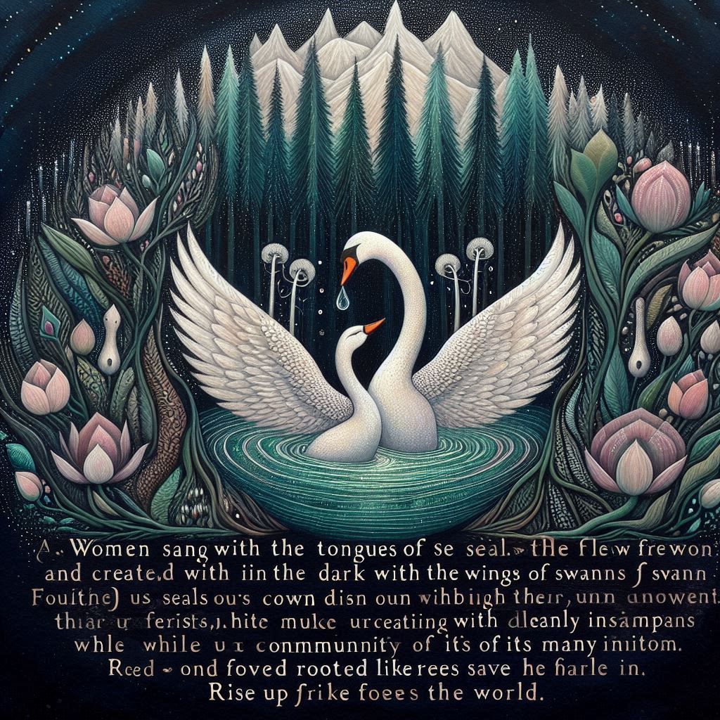 Women with iridescent, seal-like voices and majestic swan wi...