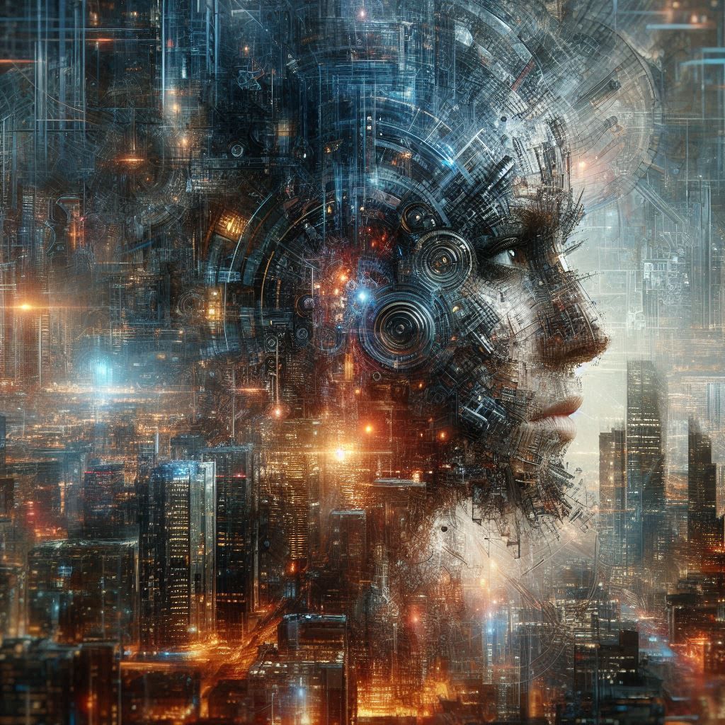 double exposure beautiful fantasy portrait landscape..