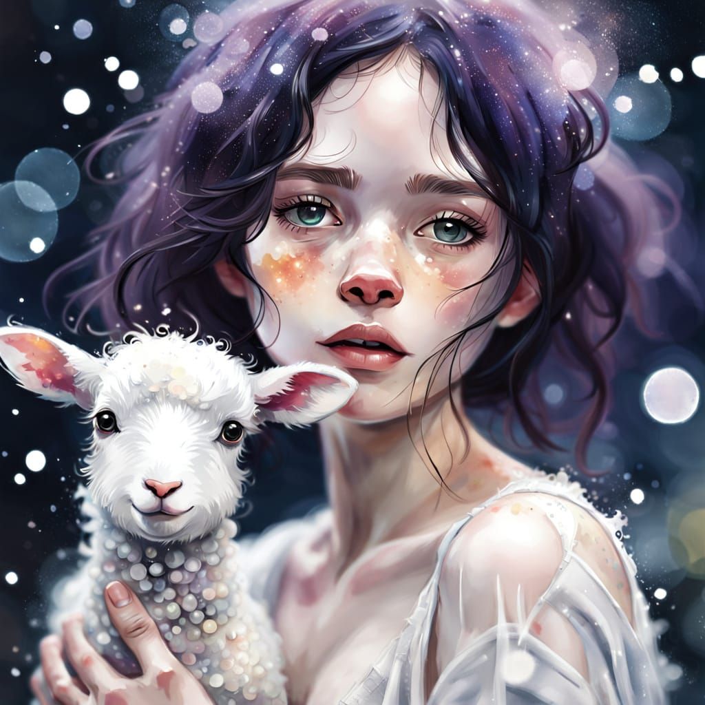 cashmere lamb Agnes Cecile bokeh  by @The Marshes