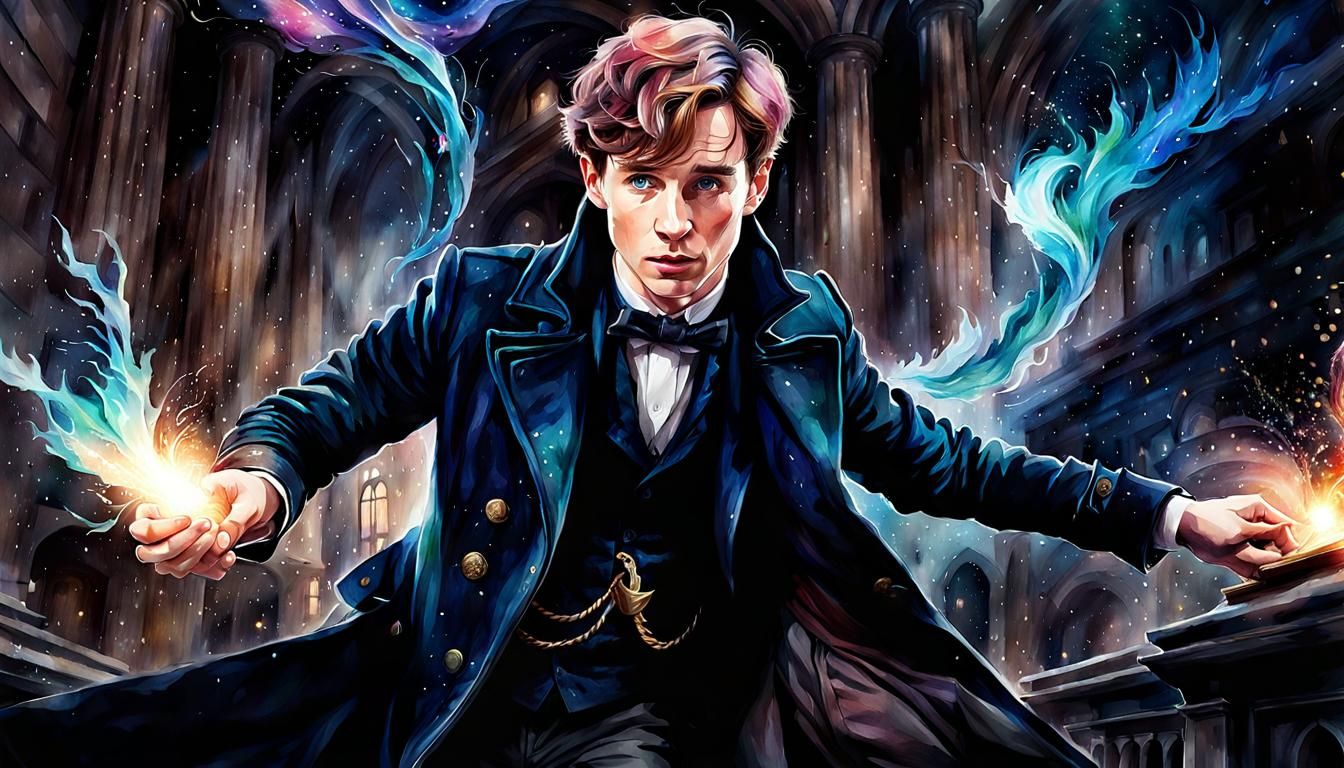 Newton « Newt » Artemis Fido Scamander AI Generated Artwork