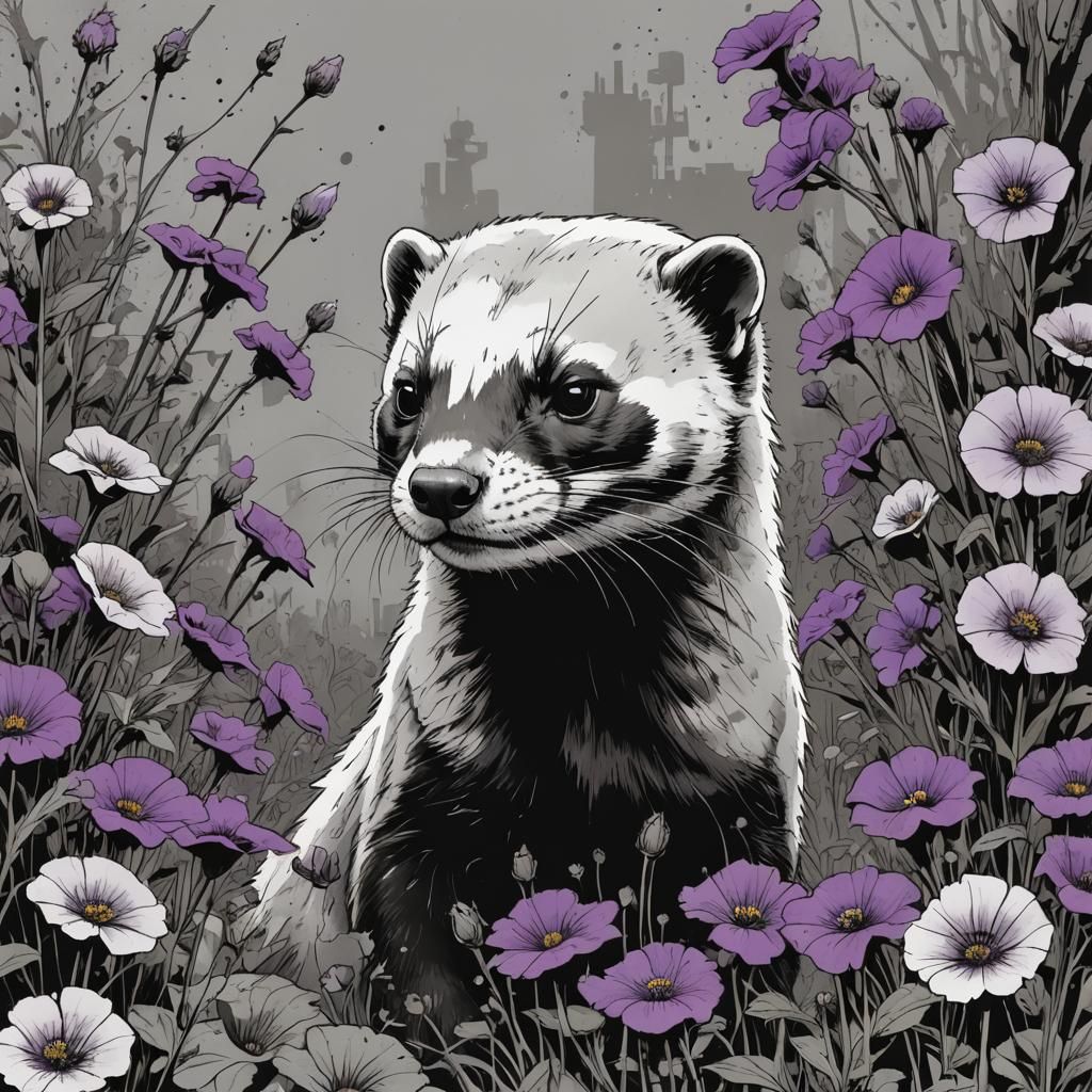 Lilac Ferret - AI Generated Artwork - NightCafe Creator