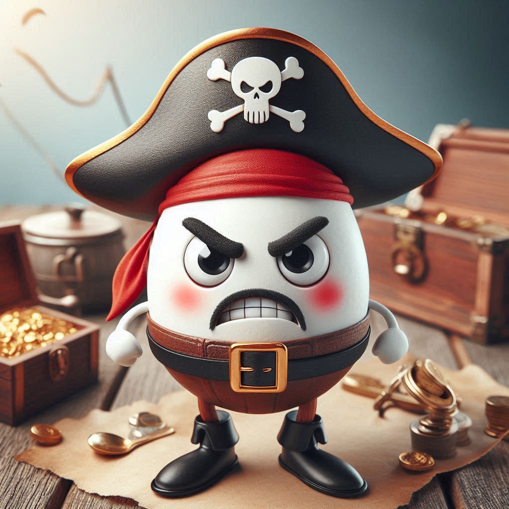 Œuf en colère pirate.