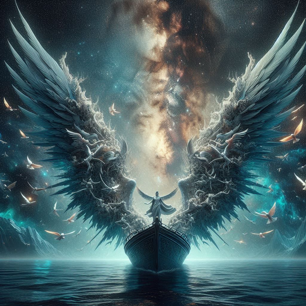 Boat with Angel Wings