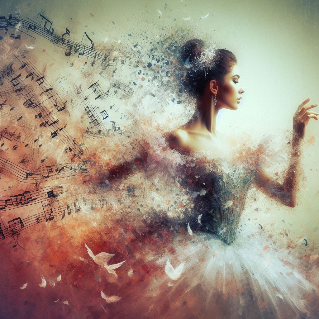 double exposure beautiful fantasy DALL-E 3 portrait landscape..