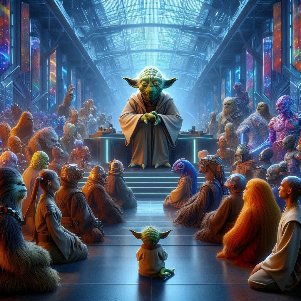 Hmm, many beings are we, yet united by the Force our paths become. In our diversity, strength and wisdom we find.