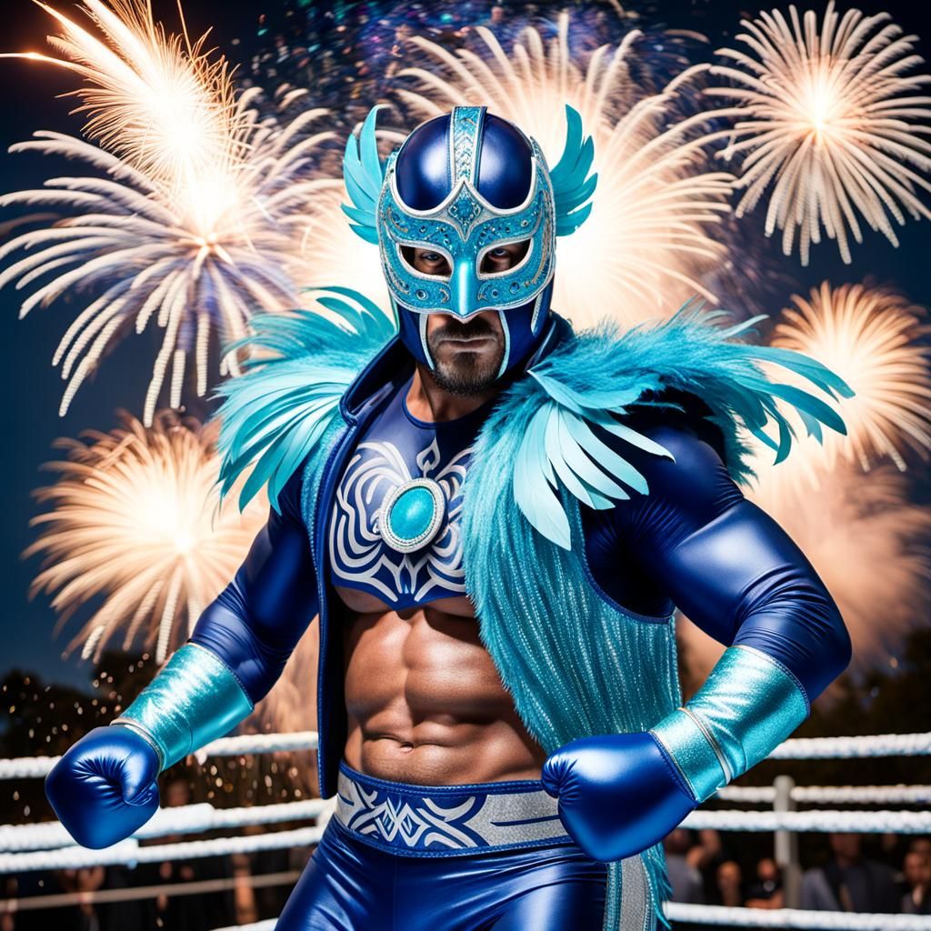 Heroic Luchador - AI Generated Artwork - NightCafe Creator