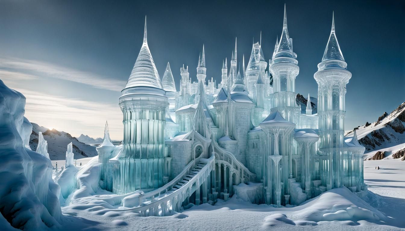 Ice castle - AI Generated Artwork - NightCafe Creator