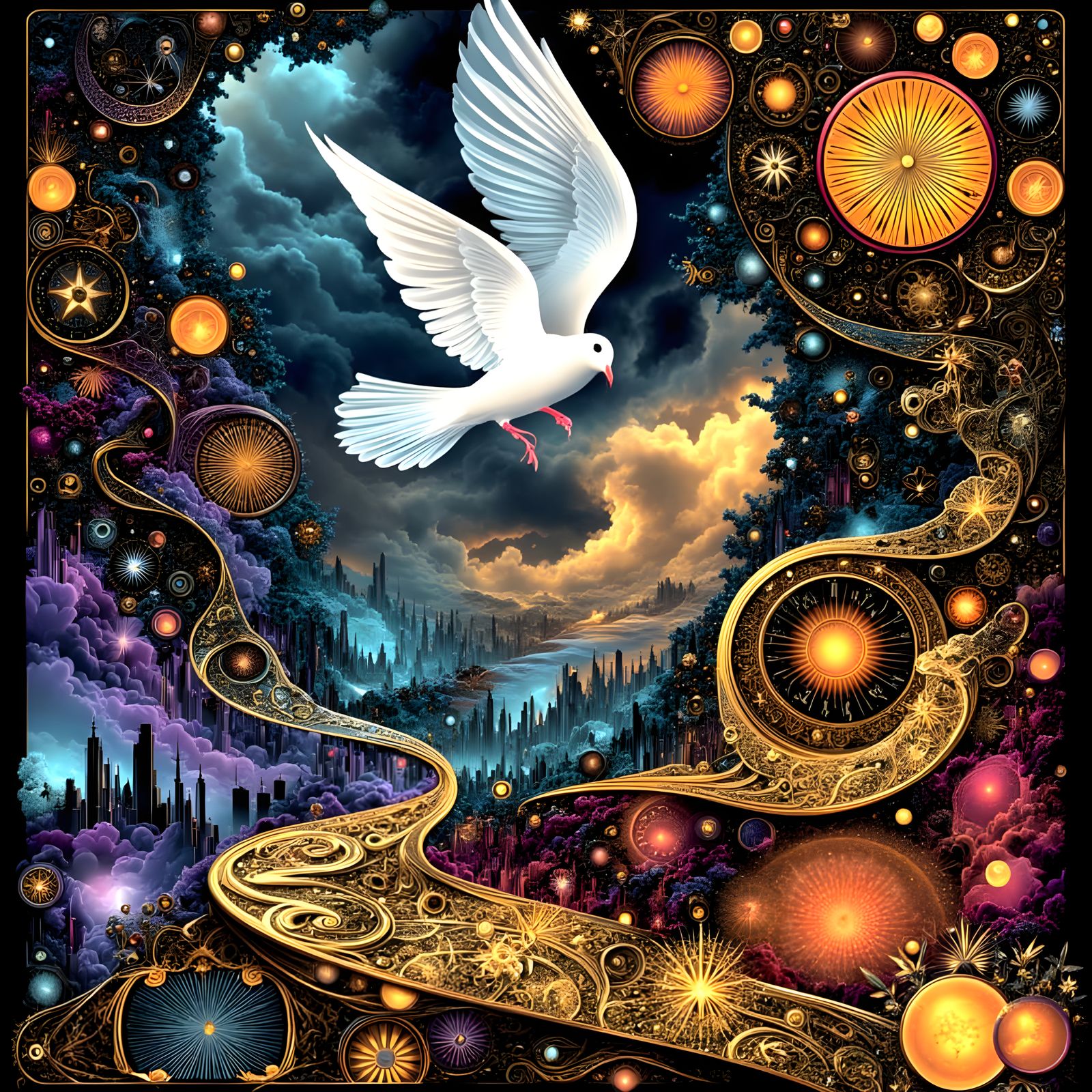 Peace in the Center of the Time-Line Shift