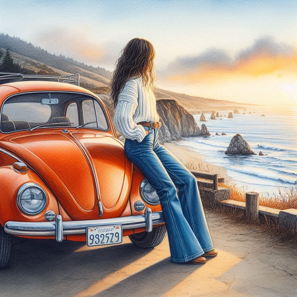 Sunset along the coast