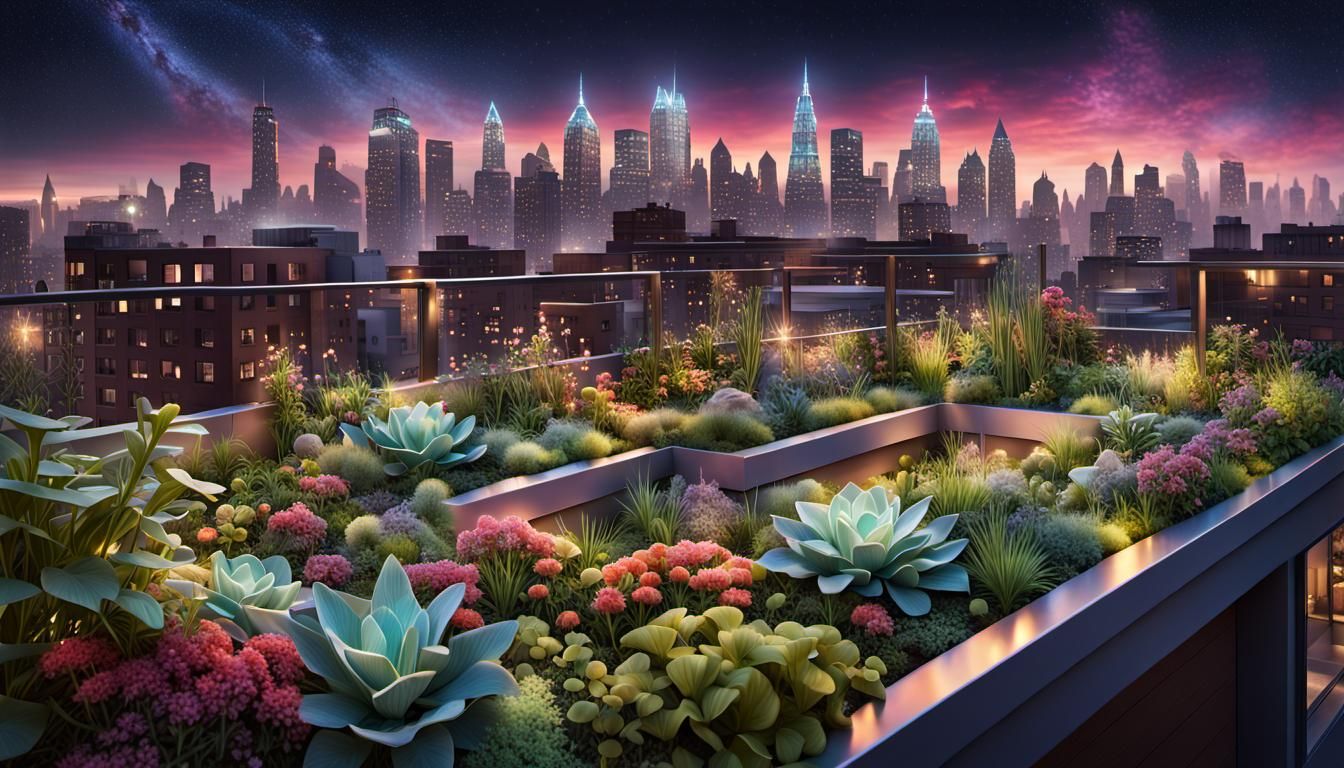Urban Rooftop Garden  by @Rose