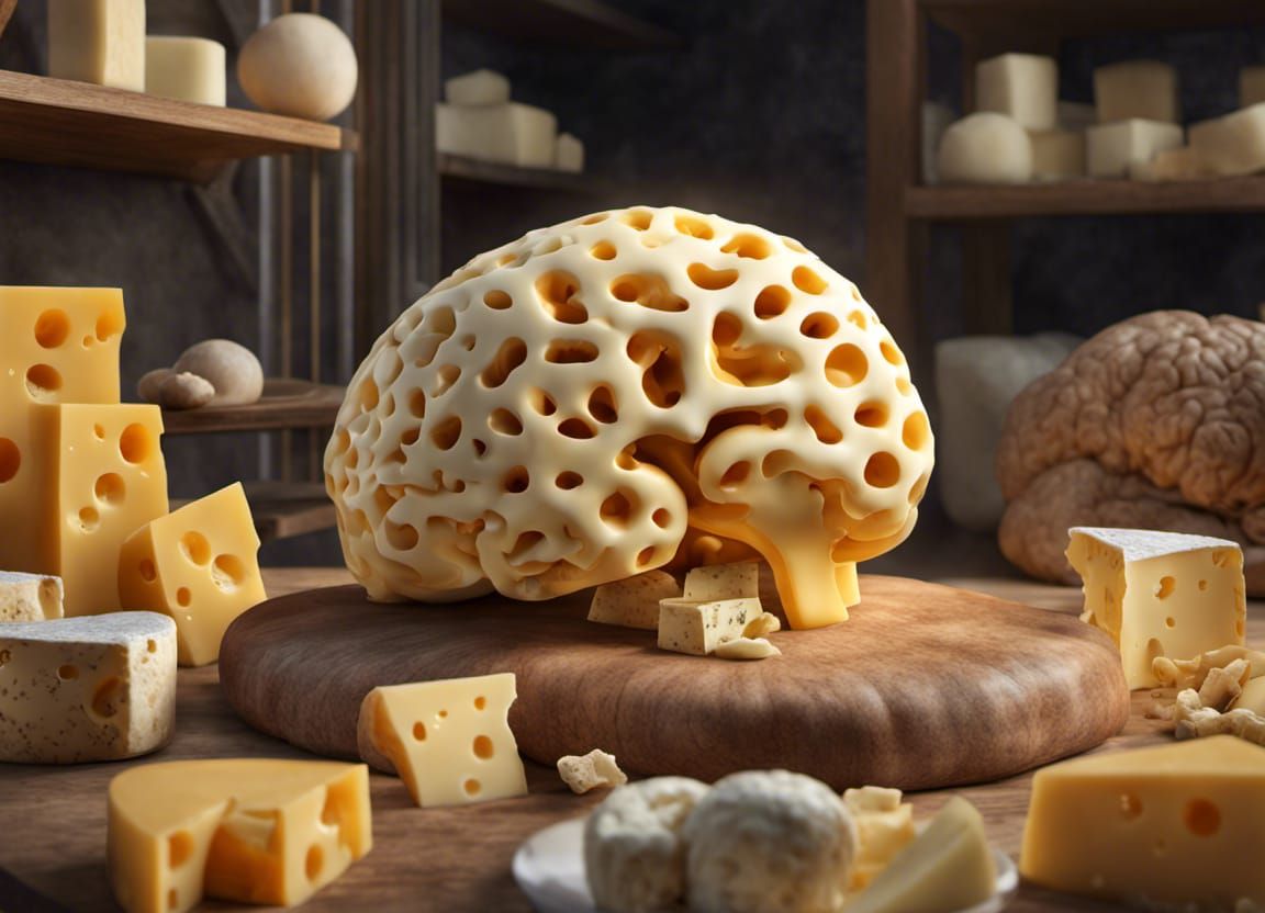 Swiss Cheese Brain AI Generated Artwork NightCafe Creator