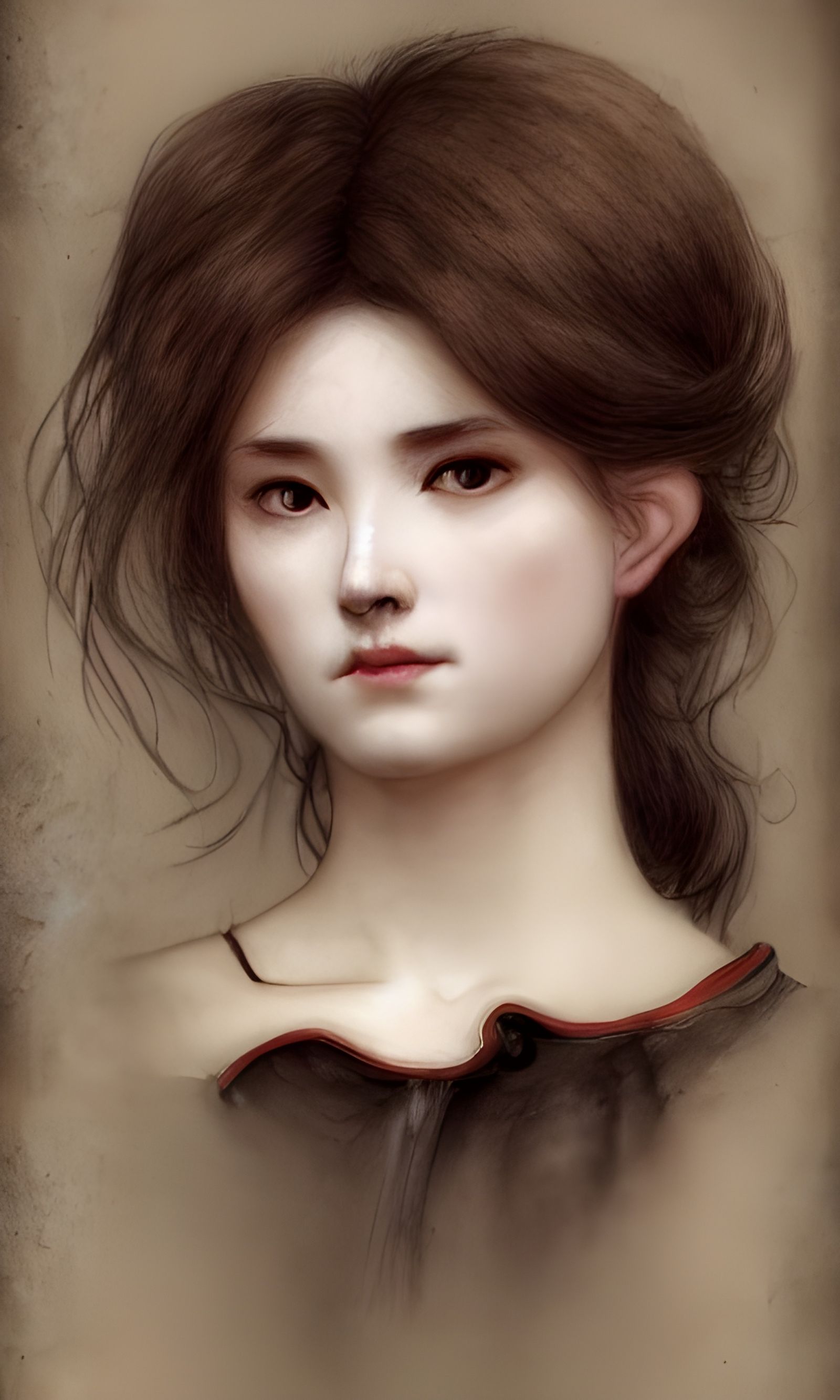 Portrait of a Young Woman - AI Generated Artwork - NightCafe Creator