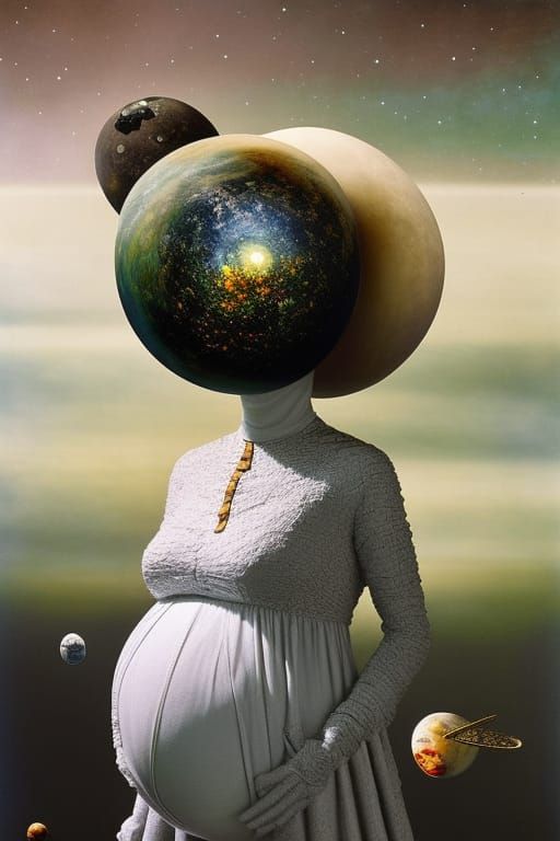 Surreal Pregnant Astronaut in Dreamlike Stop Motion