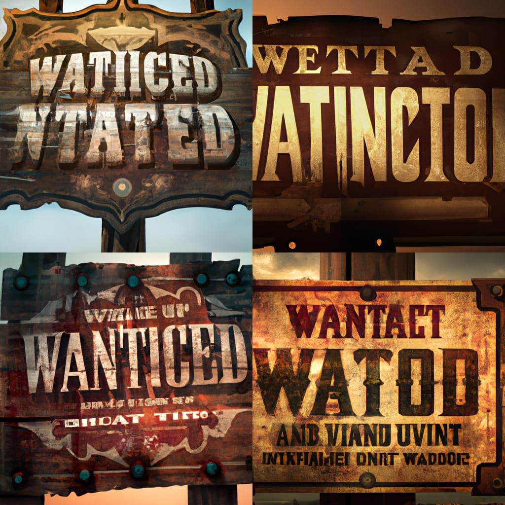 old western wanted sign 