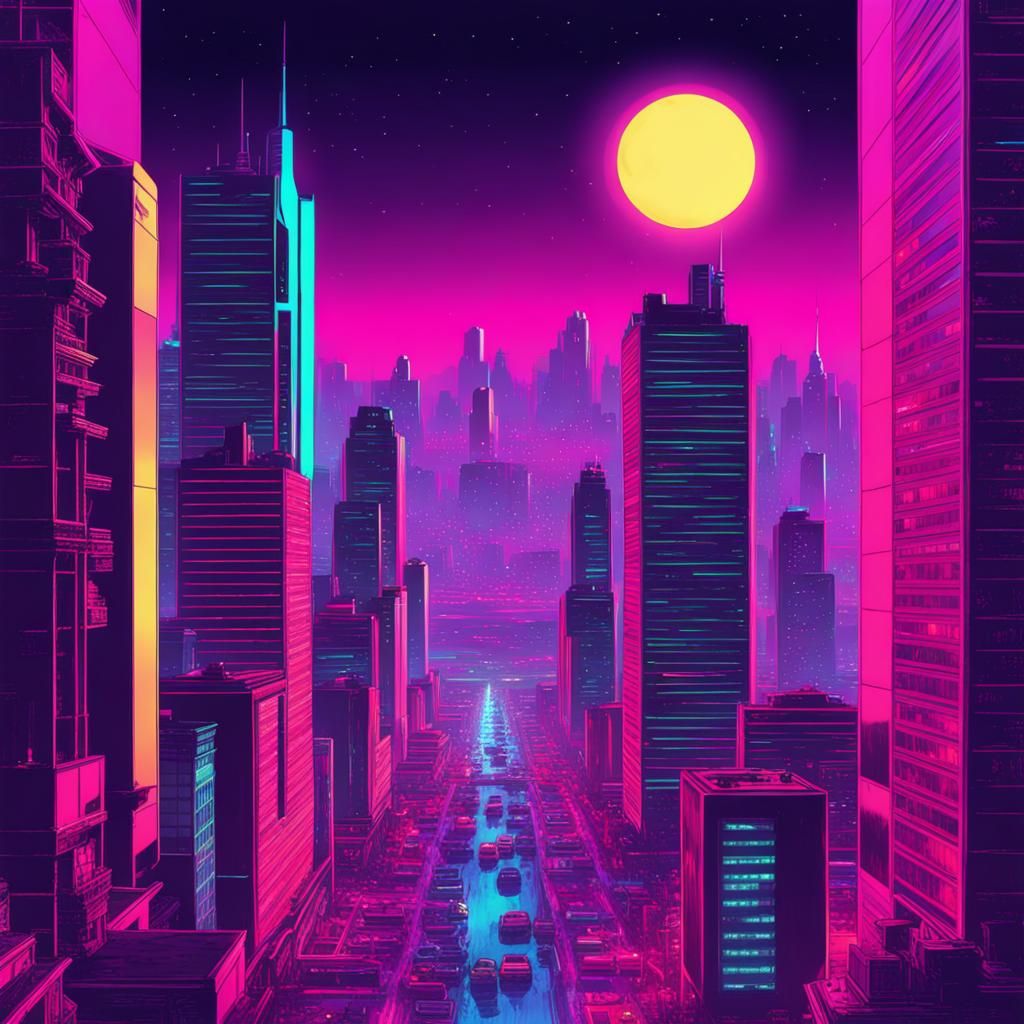 Moonlight City - AI Generated Artwork - NightCafe Creator