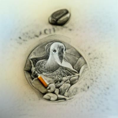 Penny in the liver of a seagull