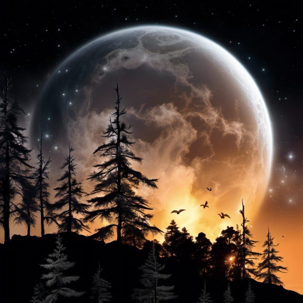 Moonrise - AI Generated Artwork - NightCafe Creator