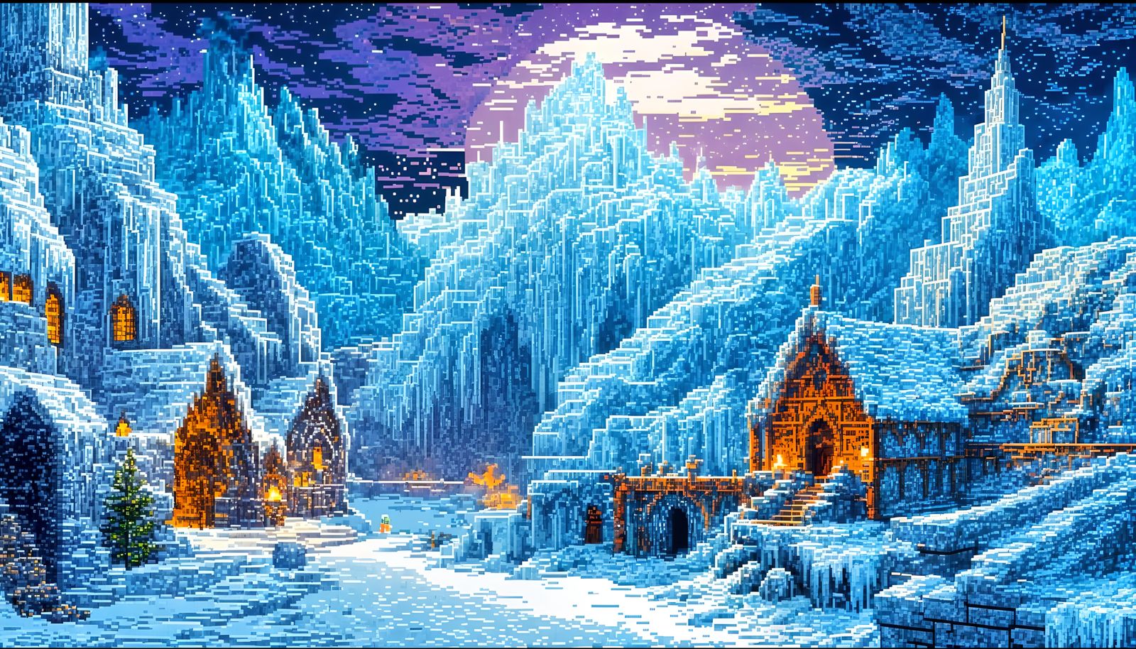 Pixelfrost Village  by @lawrencelot