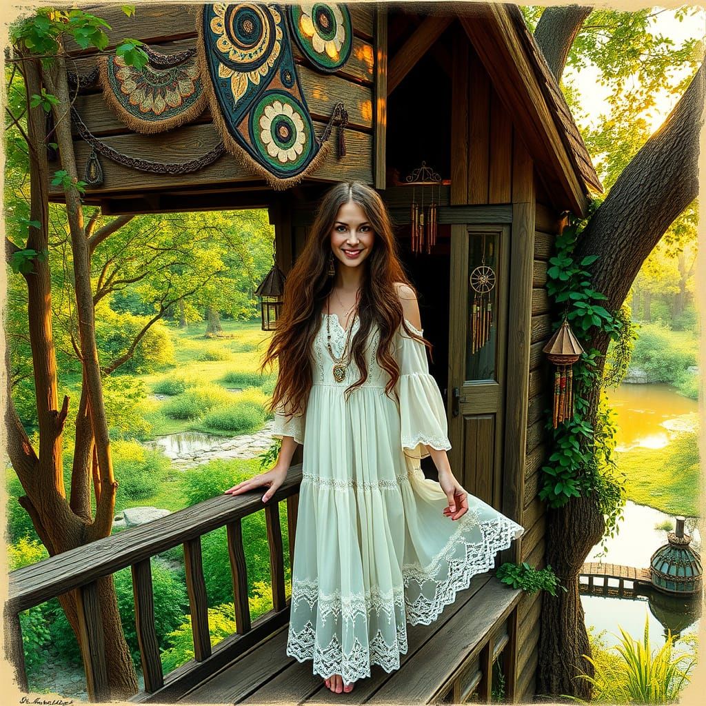 Enchanted Bohemian in a Whimsical Treehouse