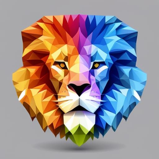 Origami Lion Paper Sculpture AI Generated Artwork NightCafe Creator
