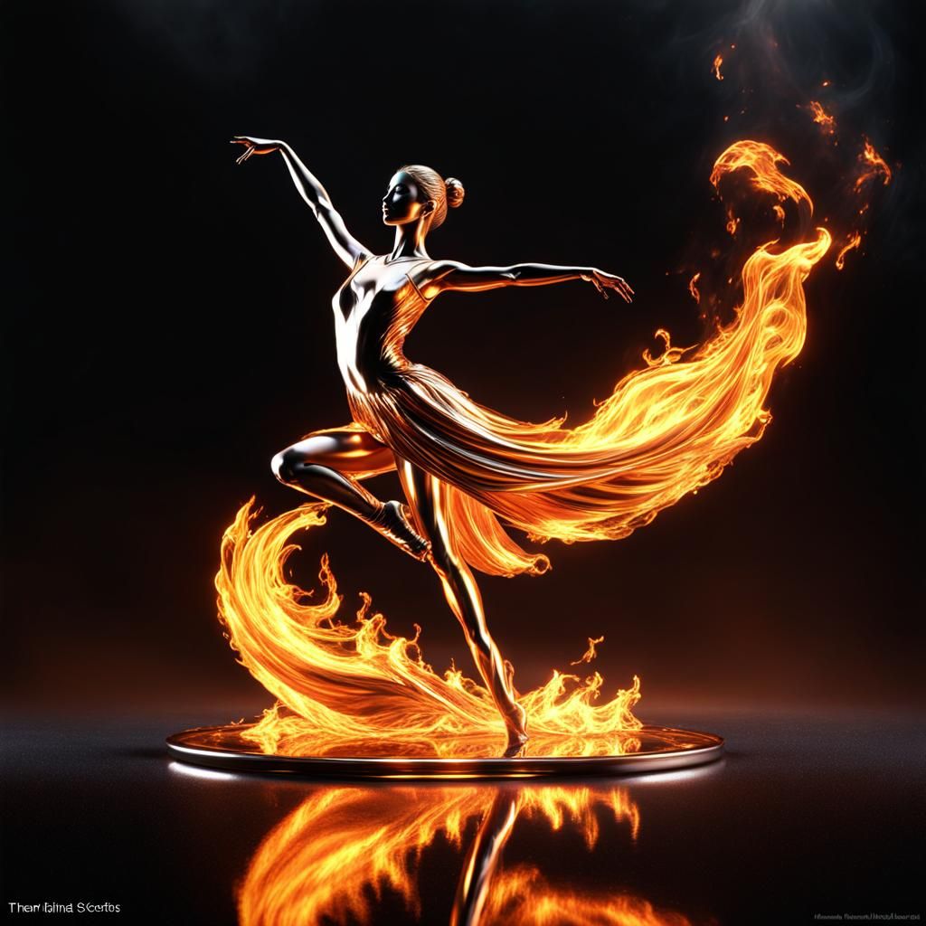 Motion and Movement in Flame : Liquid Ballerina