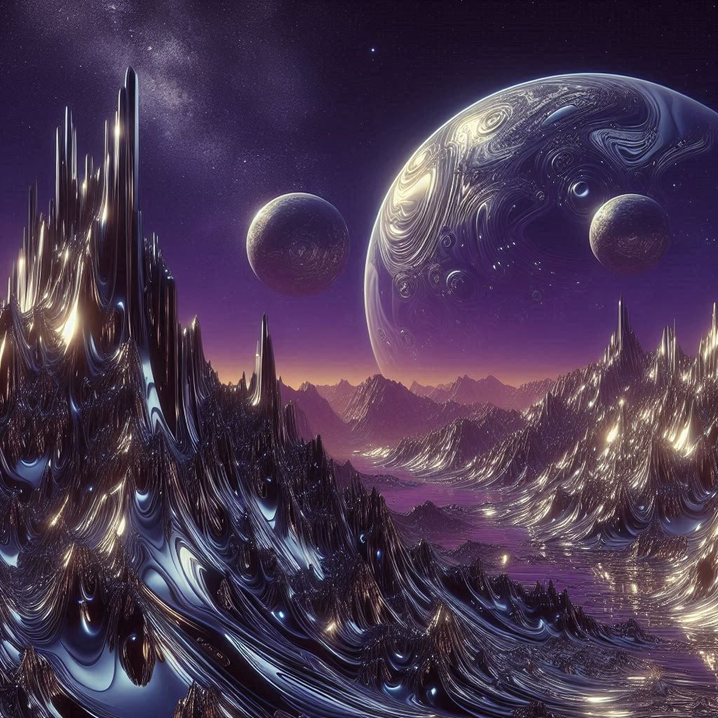 Chrome Alien Landscape