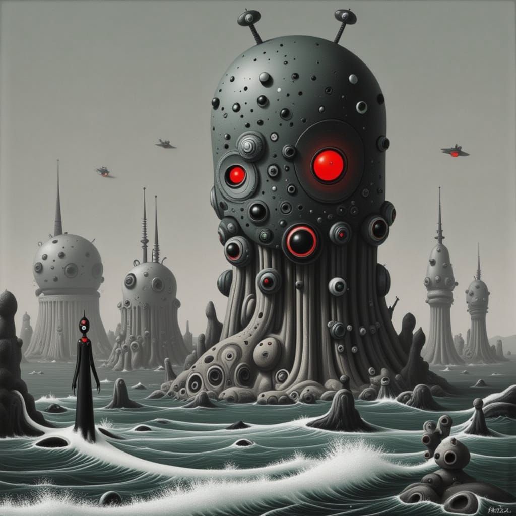 <lora:TOXICITY CITY:1.0> Sinking city