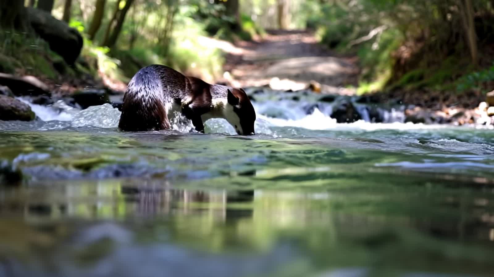 Imagine a playful otter