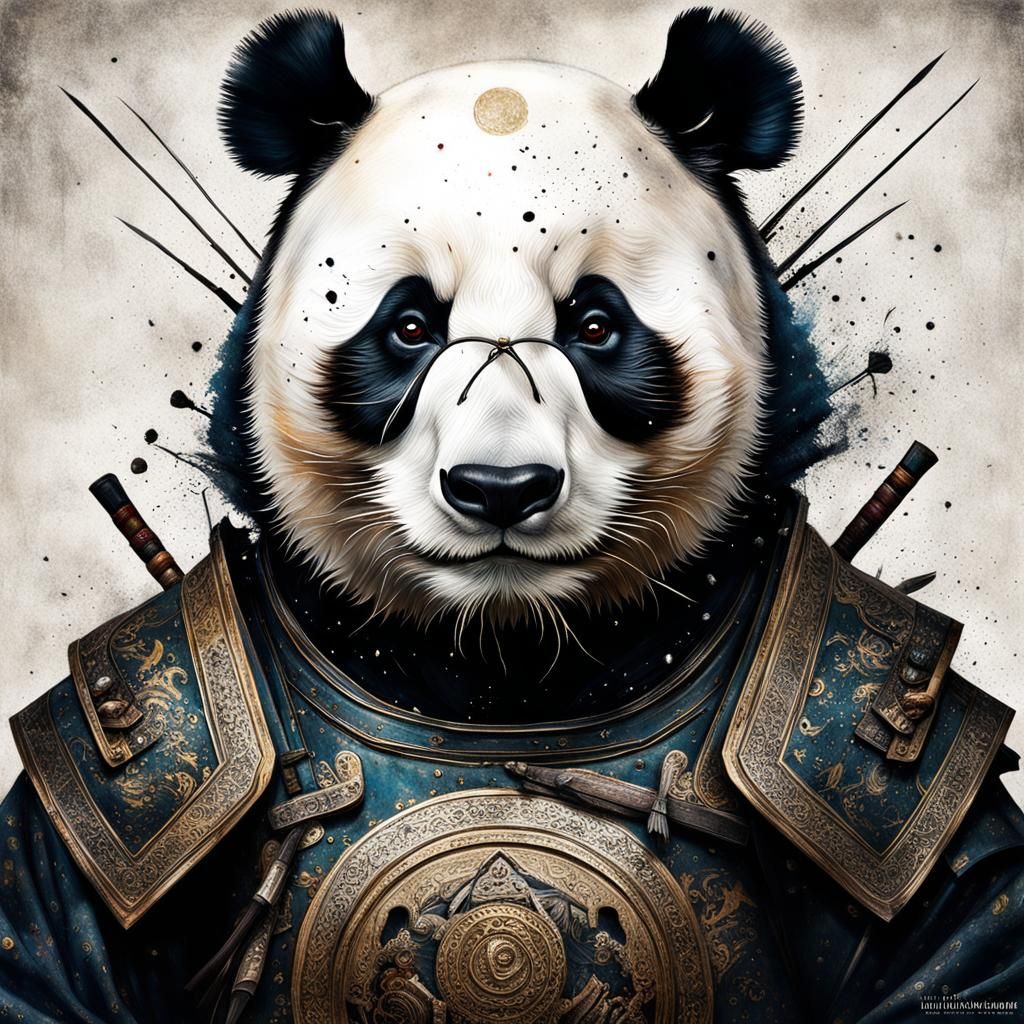 Guardian Samurai Panda Bear