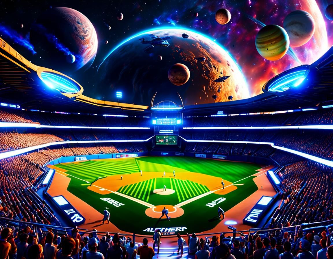 Intergalactic Baseball Game  by @undefined