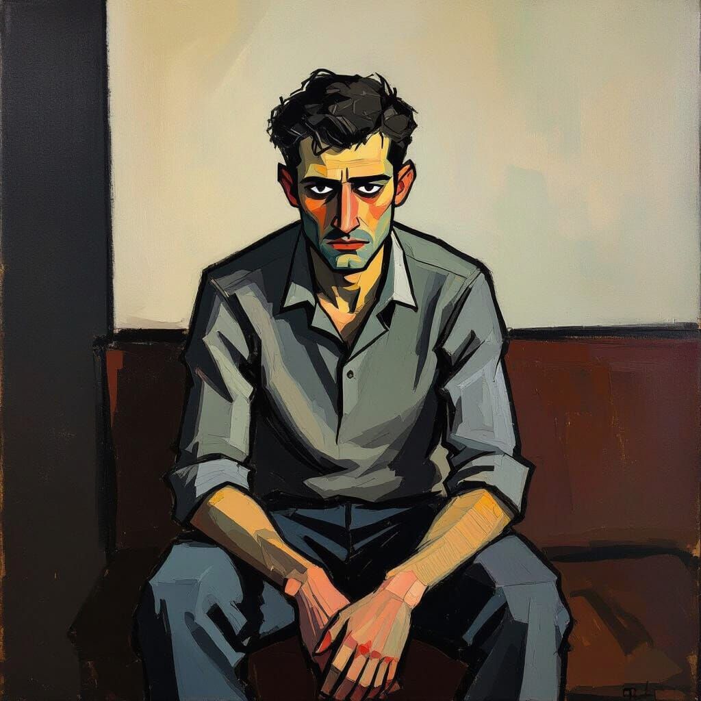 Melancholy Figure in the Style of Cézanne