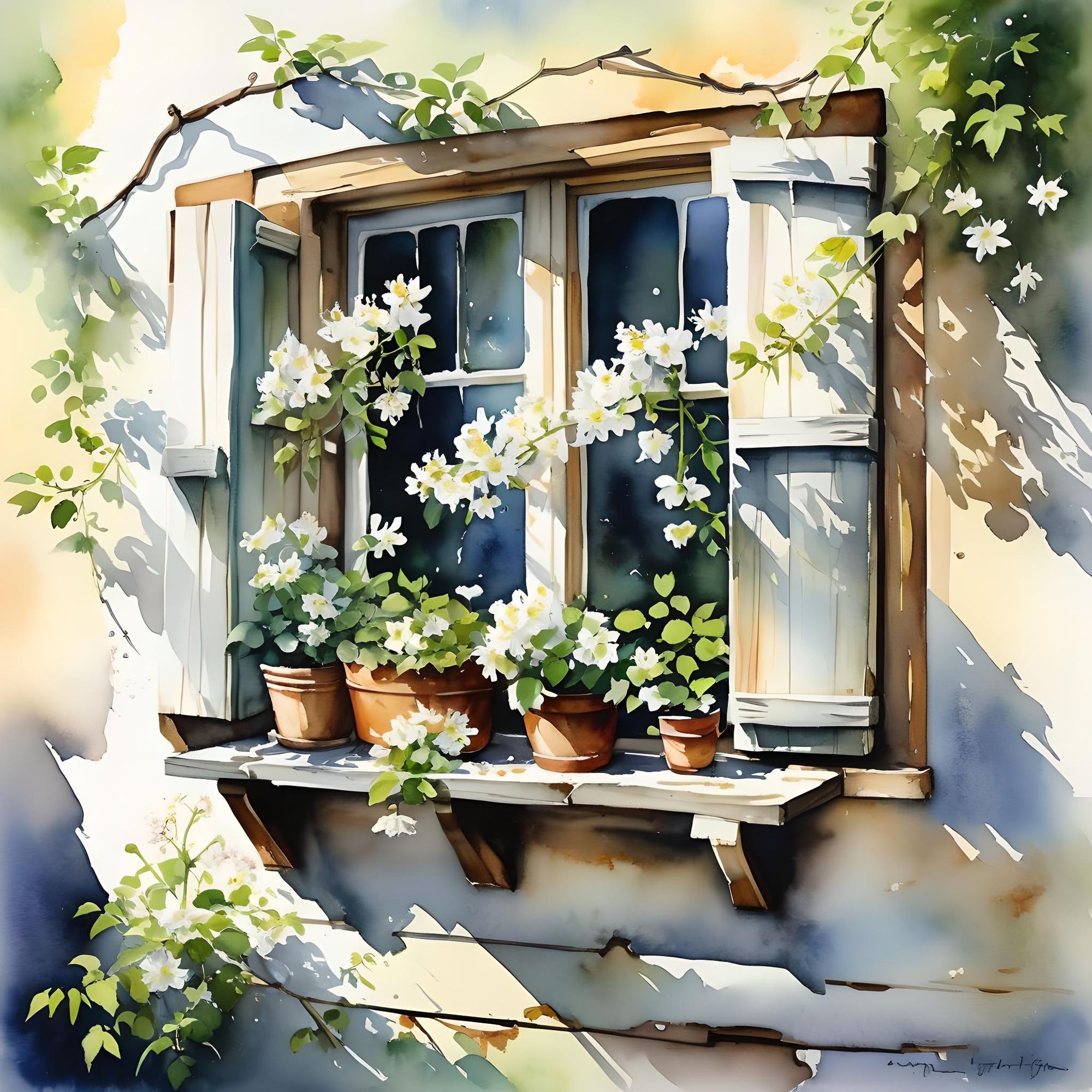 Jessamine visited by birds