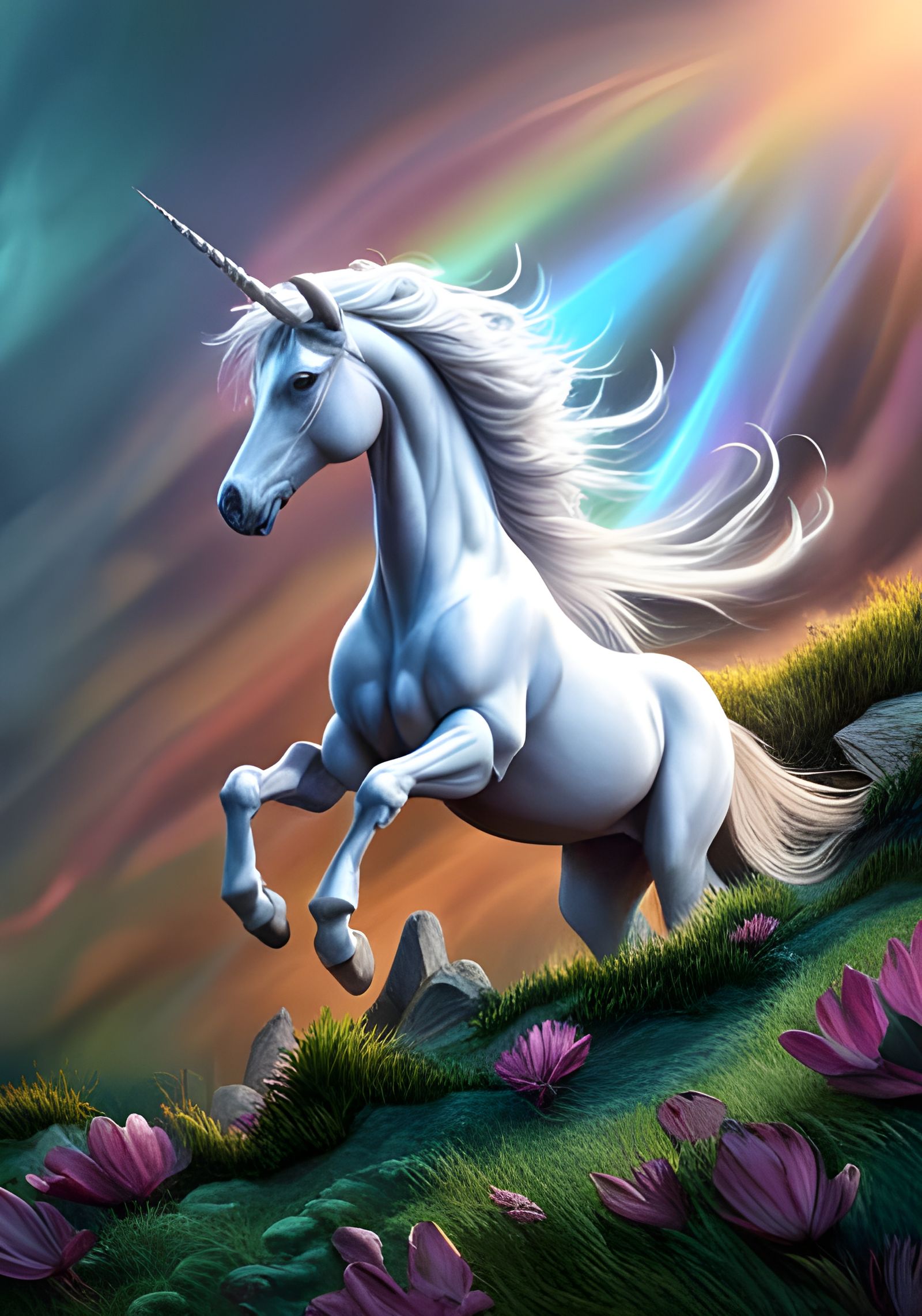 Unicorn Rainbow - AI Generated Artwork - NightCafe Creator