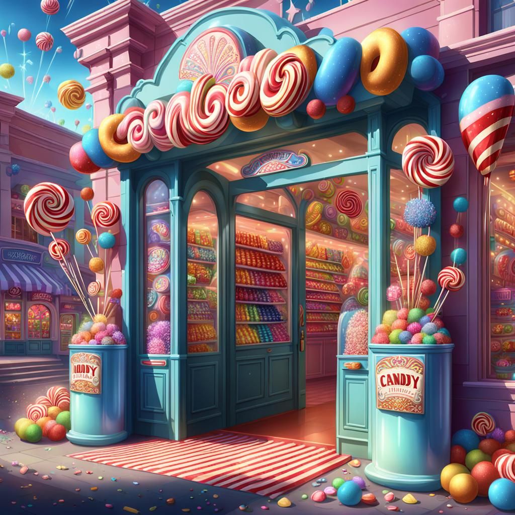 Candy Crush🍨🍭🍬🧁🍫 Entrance - AI Generated Artwork - NightCafe Creator