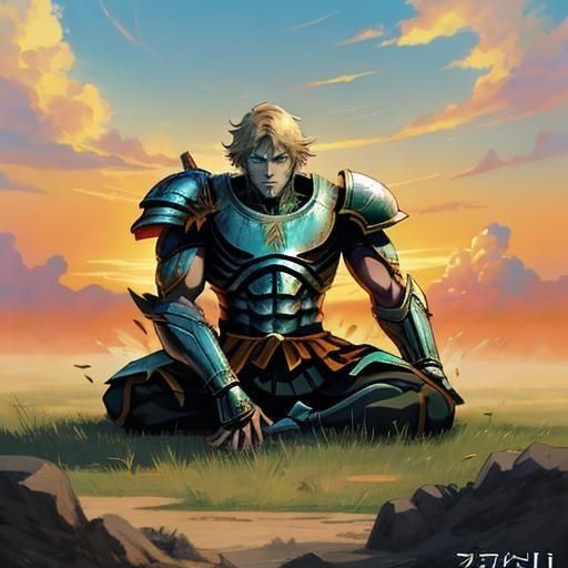 a spartan on the ground